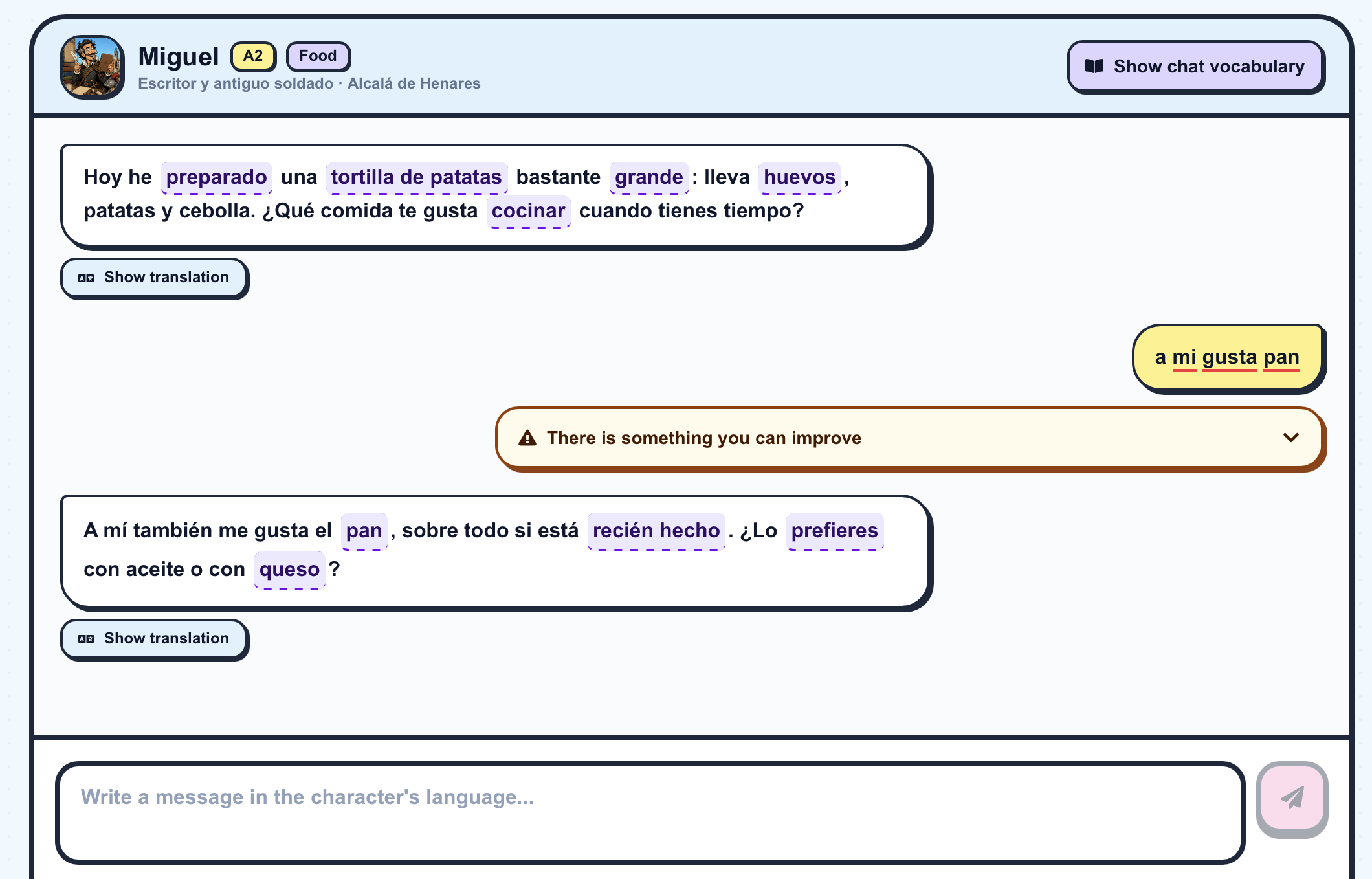 Jacklyt AI character chat screen